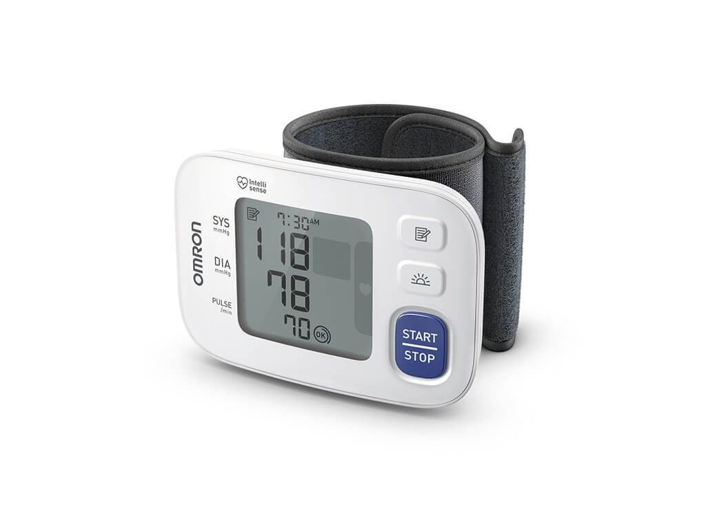 Blutdruckmessgerät Omron RS4 mit Display und Steuerknöpfen