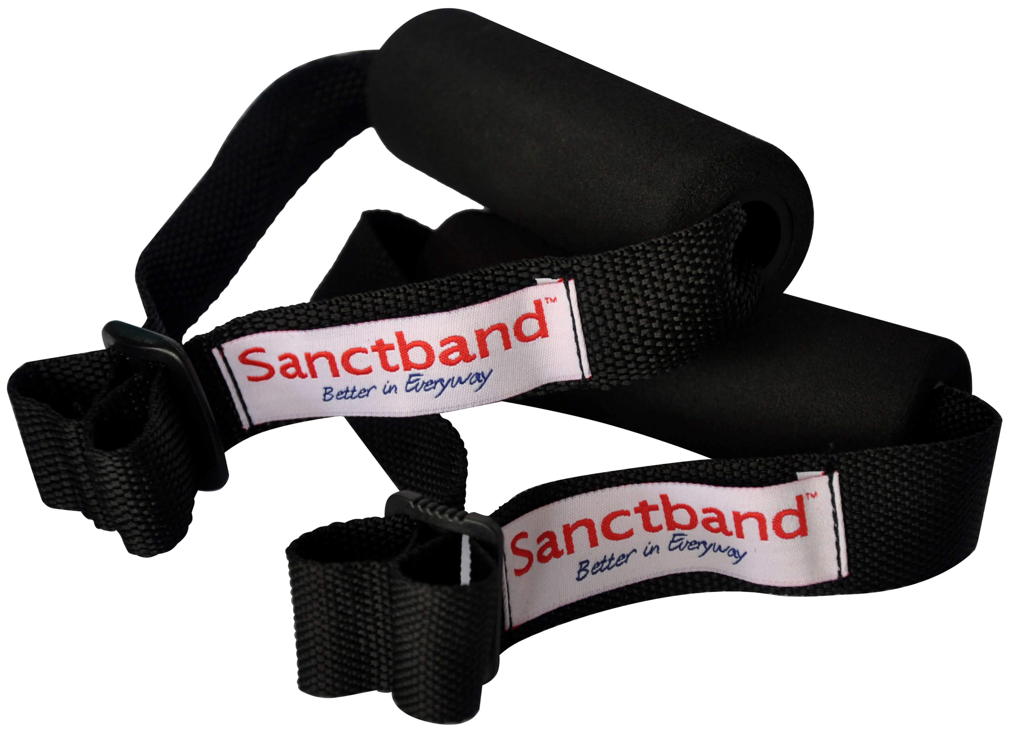 Handgriff Sanctband für Fitnessbänder als Paar in schwarz