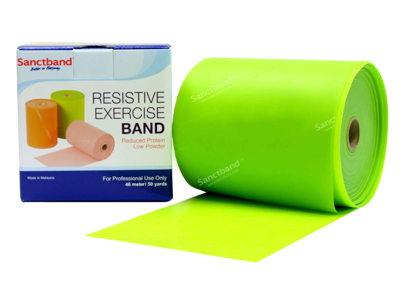 Physio Gymnastikband Sanctband – aus Natur Latex, als 46m Rolle, für Physiotherapie, Reha, Muskelaufbau / Krafttraining oder den Sport zuhause, Fitnessbänder - jetzt bestellen im MEDITECH24 Online Shop