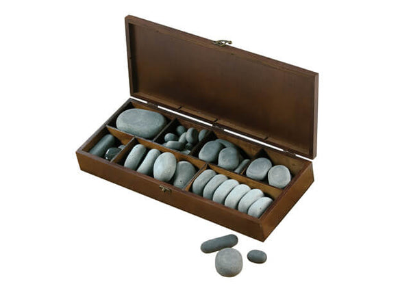 Heiße Steine Set mit 64 Steinen für SPA