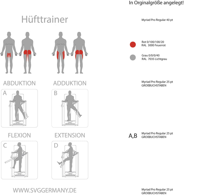 Hüfttrainer Reha-Line 2.0 – für das Training, die Kräftigung und den Aufbau der Hüftmuskulatur inkl. den Adduktoren / Abduktoren und der Glutealmuskulatur, Hersteller: SVG, ideal für die Ausstattung von Fitnessstudios, die Physiotherapie & Reha, Kraftgerät - jetzt bestellen im MEDITECH24 Online Shop