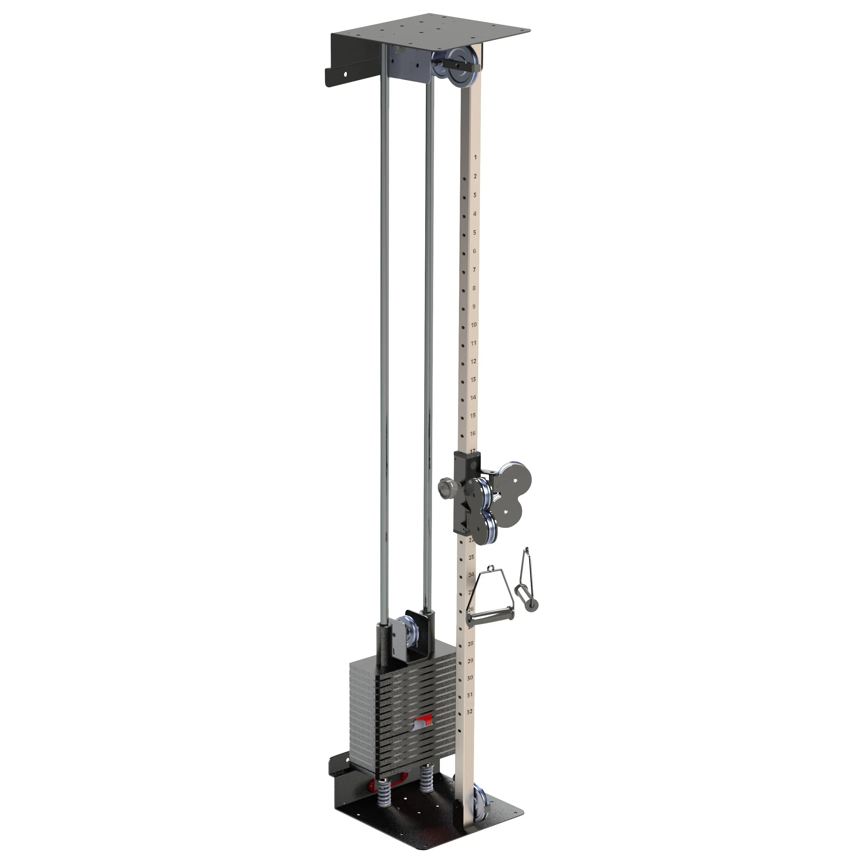 Kabelzug Duplex Sport ohne Verkleidung mit Griffen