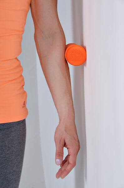 Mini Faszienrolle Orange für Selbstmassage der Füße & Schulter