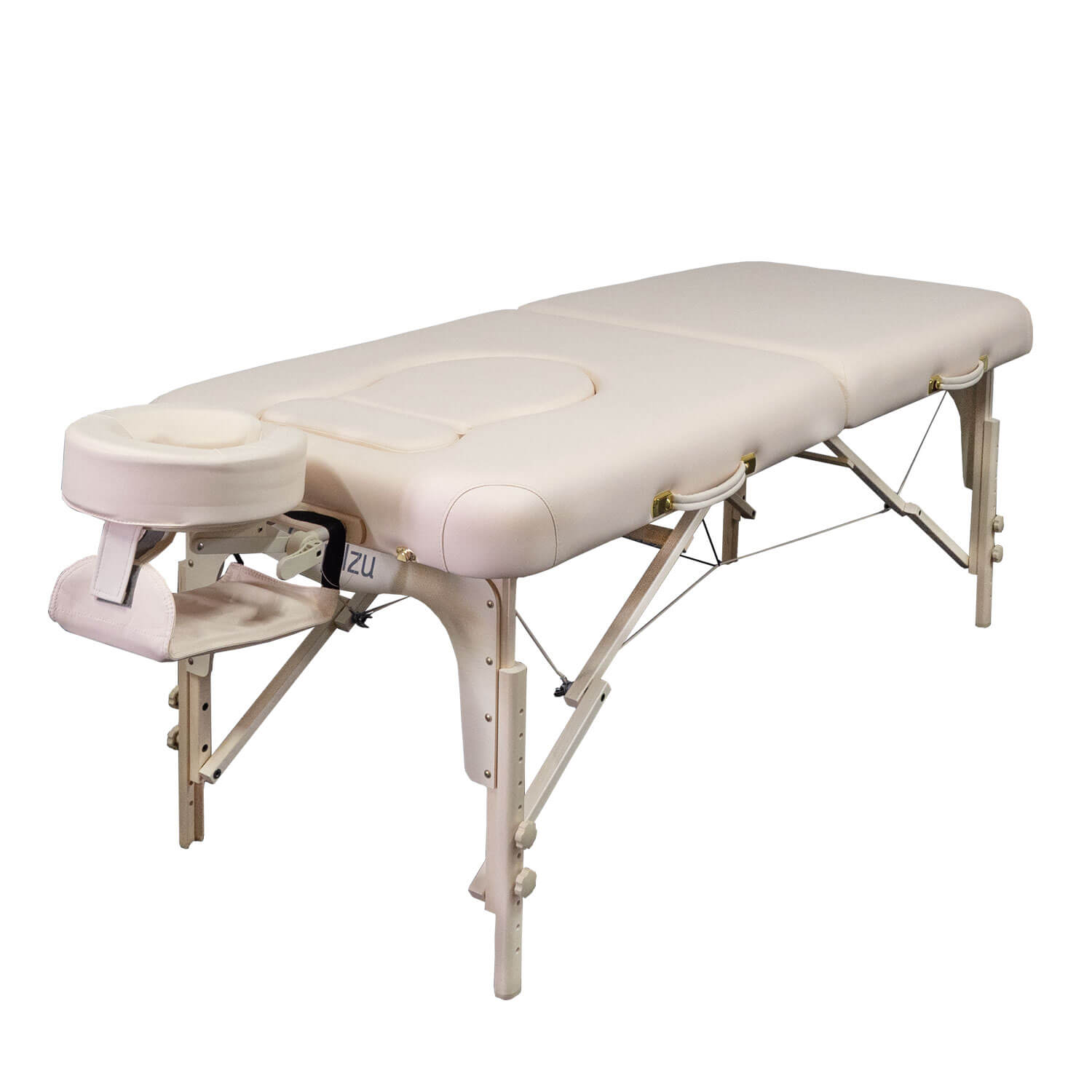 Mobile Massageliege FEMINA 2-teilig mit Bauchausschnitt (inkl. 
Polster) und Ansteckkopfteil