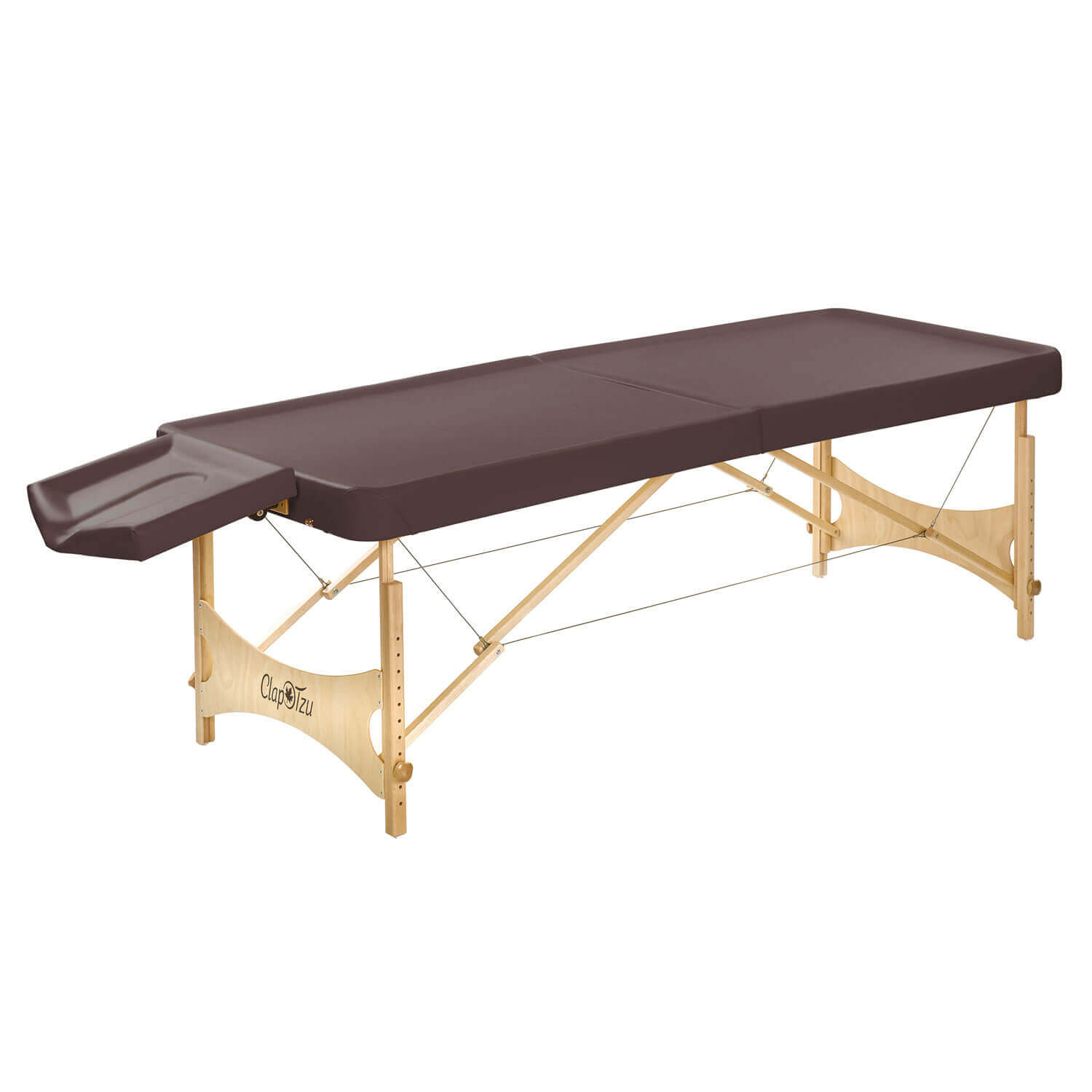 Mobile Massagebank STANDARD Pro Ayurveda mit Kopfteil in dunkelbraun