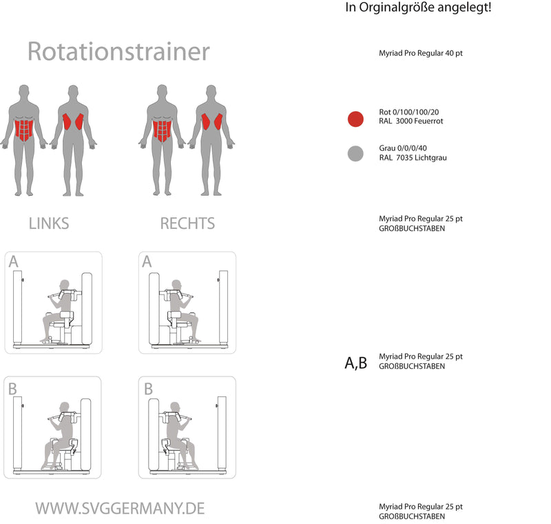 Rotationstrainer Reha-Line 2.0 – für Training, Kräftigung und Aufbau der seitlichen Bauch- & der autochthonen Rückenmuskulatur im Sitzen mit Gewichten, Hersteller: SVG, für Krafttraining im Fitnessstudio, die Physiotherapie & die Therapie von Patienten, Kraftgerät - jetzt bestellen im MEDITECH24 Online Shop