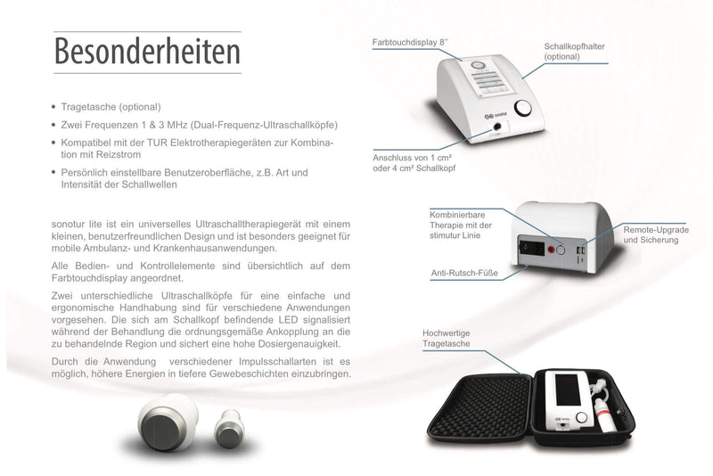 Mobiles und tragbares Ultraschallgerät sonotur lite